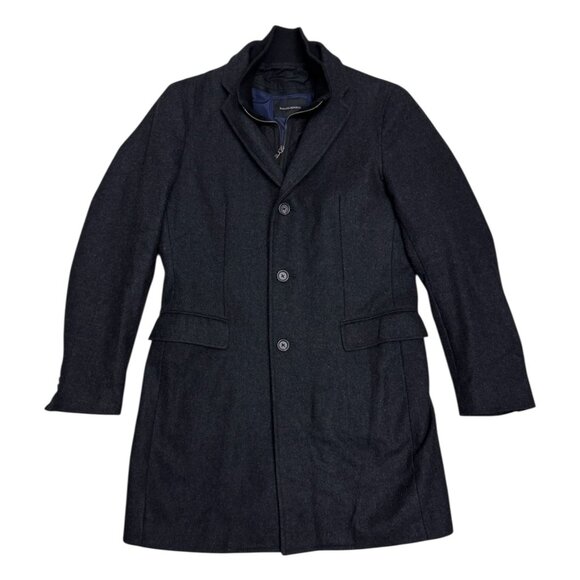 BANANA REPUBLIC Wool Blend Designer Winter Business Casual Pea Coat Women Medium - Picture 4 of 7